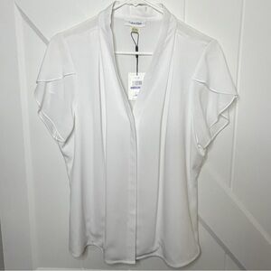 Calvin Klein White Blouse NWT
